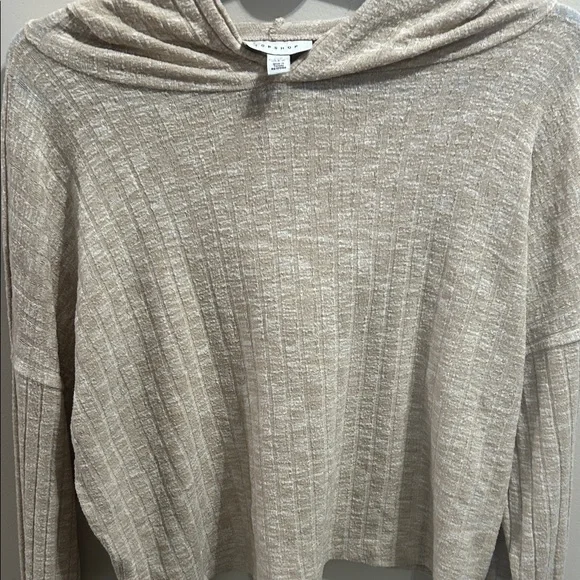 Topshop Beige Ribbed Hoodie - Picture 6 of 7